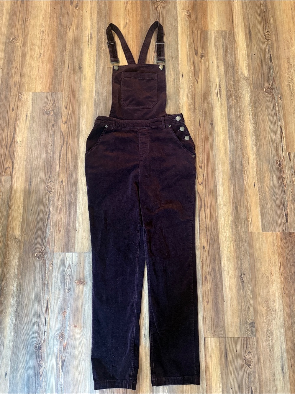 Modcloth Dark burgundy Corduroy Bib Overalls Jumpsuit